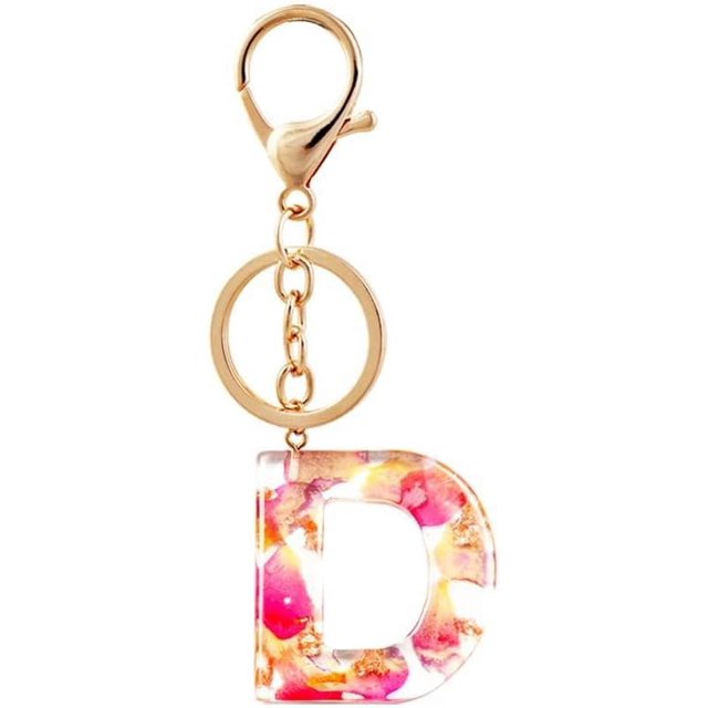 Letter Keychain,26 Letters A-Z Decorative Letter Keychain,Name Keychain for Women Girls Men Teenager Gift