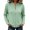 Mint Green, variant on Ke1Clo Corduroy Jacket for Women Casual Fashion Zip Up Long Sleeve Cardigan Flowy Slim Fall Winter Comfy Coat Black L