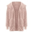 thumbnail image 6 of SDNall Cardigan Sweaters for Women Trendy Solid Color Casual Plush Cardigan Long Sleeve Pockets Blouse Coat Tops Fuzzy Pajamas for Women ( Sizes S-XXXL), 6 of 9