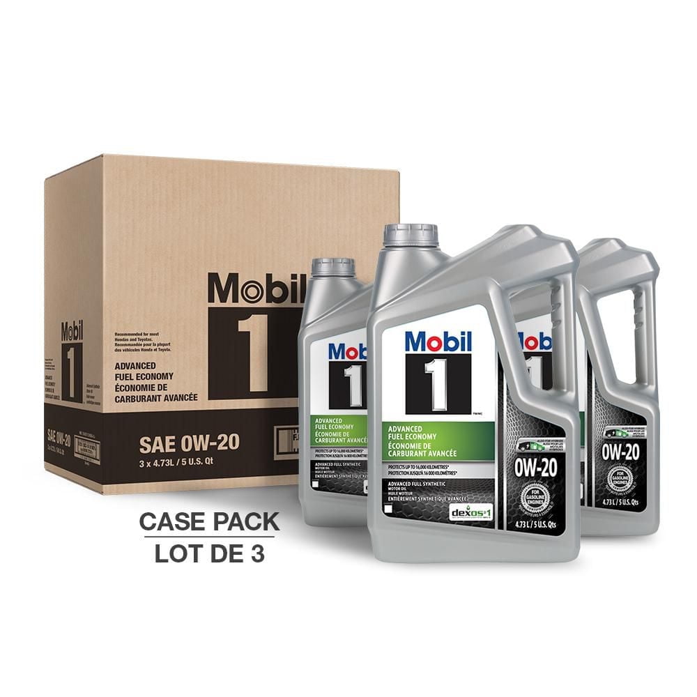 Mobil 1™ Advanced Fuel Economy Full Synthetic Motor Oil 0W-20, 3