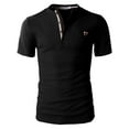 thumbnail image 3 of H2H Mens Casual Slim Fit Fashion Henley Short Sleeve Waffle Shirts with Chest Pocket (CMTTS0147), 3 of 6