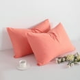thumbnail image 2 of Flxxie 1800 Count Double Brushed Microfiber Envelope Pillowcases Set of 2, King, 20" x 40", Coral Pink, 2 of 5