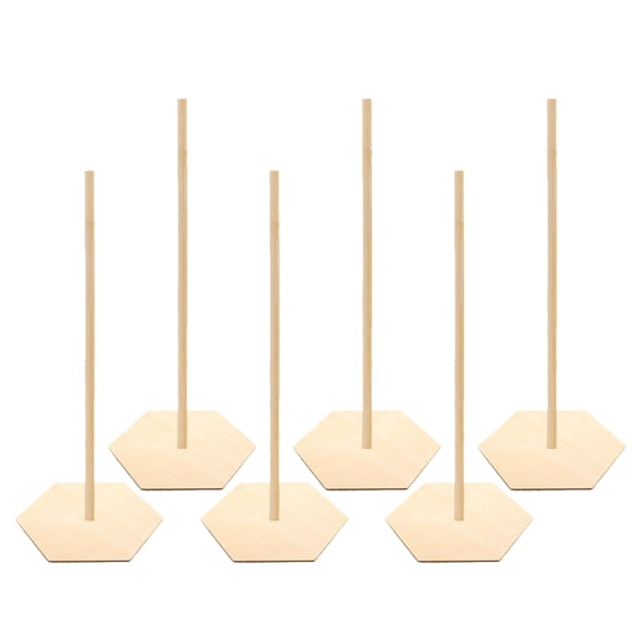 NICEXMAS Khaki Wooden Donut Display Stand for Party Decorations