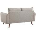 thumbnail image 3 of Modern Contemporary Urban Design Living Room Lounge Club Lobby Loveseat Sofa, Fabric, Beige, 3 of 9