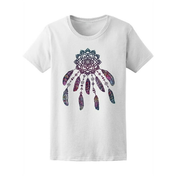 Ethnic Feathers Dream Catcher Women T-Shirt - Image by Shutterstock, Female XX-Large
