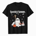 thumbnail image 4 of NOLDARES Halloween Oversized Shirts for Women Spooky Season T-Shirt Halloween Pumpkin Costume Ghost Fall Tees Top,Black,3XL, 4 of 5