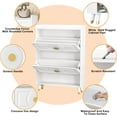 thumbnail image 4 of Shoe Storage Cabinet for Entryway Slim, Shoe Organizer Cabinet with Doors, 2 Flip Drawer Shoe Cabinet Hidden, Ultra Thin Shoe Cabinet Wood, 4 of 14