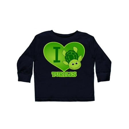 

Inktastic I Love Turtles Gift Toddler Boy or Toddler Girl Long Sleeve T-Shirt