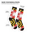 thumbnail image 3 of Mens Crew Socks Womens Flag Of Maryland Pattern Workout Training Athletic Socks, 3 of 7