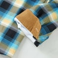 thumbnail image 3 of IYTR Mens Jackets Plush Thick Warm Shirt Jackets with Pocket Button Up Turndown Collar Plaid Long Sleeve Jacket Green XXL, 3 of 3
