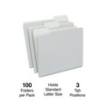 thumbnail image 2 of MyOfficeInnovations Colored Top-Tab File Folders 3 Tab Gray Letter Size 100/Pack 433664, 2 of 4