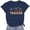 Dark Blue, variant on Fashion Floral Print T Shirts for Teacher 2026 Summer Breathable Round Neck Tops Short Sleeve Classic Fit Soft Comfortable Tee Shirts Gift for Teacher Dark Blue L