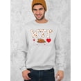 thumbnail image 3 of Wine Turkey Family Thanksgiving Dinner Funny Crewneck Sweatshirt, 2XL, White, 3 of 6