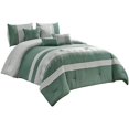thumbnail image 2 of HGMart Bedding Comforter Set Bed In A Bag - 7 Piece Luxury Embroidery Microfiber Bedding Sets - Oversized Bedroom Comforters, King Size, Teal, 2 of 5