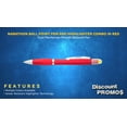 thumbnail image 2 of 10 Marathon Gel Highlighter Pens Pack - Twist Mechanism, Ballpoint - Red, 2 of 5