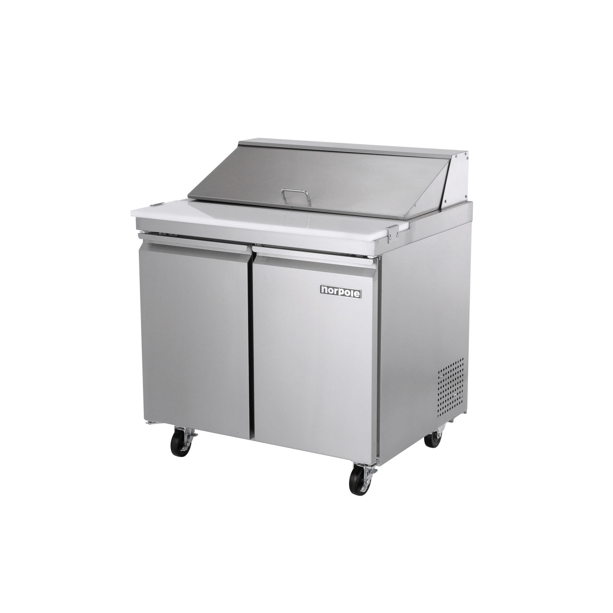 Norpole 7.6 cu. ft. Commercial Sandwich/Salad Prep Table Freezerless Refrigerator in Stainless Steel in Stainless Steel