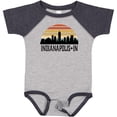 thumbnail image 3 of Inktastic Indianapolis Indiana Skyline Retro Boys or Girls Baby Bodysuit, 3 of 5