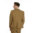 thumbnail image 4 of Linen Suits for Men Casual Wedding Suits Men 3 Piece Suits Groomsmen Tuxedos Summer Beach Prom Set Brown L, 4 of 7
