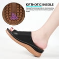 thumbnail image 5 of Atoshopce Women Black Wedges Sandals with Arch Support Massage Flip Flop, 5 of 7