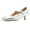 Silver, variant on XYD Women Mary Jane Kitten Pumps Square Toe Adjustable Buckle Strap Low Heel Dress Date Retro Shoes Size 7 Red