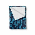 thumbnail image 2 of Indigo Soft Flannel Fleece Throw Blanket, Spring Time Sketchy Hand Drawn Butterflies Bugs Dragonfly Art Print, Cozy Plush for Indoor and Outdoor Use, 50" x 60", Pale Blue and Dark Blue, by Ambesonne, 2 of 6