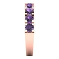 thumbnail image 4 of 1.53 ctw Wedding Band for Women - 14K Rose Gold Simulated Alexandrite Stackable Eternity Ring, 4 of 6