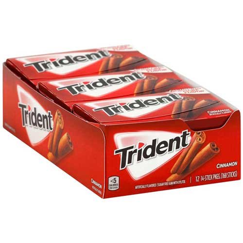 Trident Cinnamon Gum (Pack of 4)