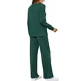 thumbnail image 6 of UVN 2 Piece Outfits for Women Long Sleeve Sweatsuit and Wide Leg Tracksuit Ladies Fall Cozy Lounge Sets, 6 of 11