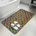 thumbnail image 1 of Door Mat 31.5"x47.2", Colorful Rhombic Non Slip Backing & Low Profile Area Rugs for Entryway Hallway, Absorbent Soft Floor Mat Small Carpet for Living Room Abstract Geometric Art Vintage Rustic, 1 of 8