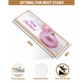 thumbnail image 5 of Merry Christmas Stair Treads for Wooden Steps Indoor Runner Rug Carpet,Pink Xmas Balls Shining Dreaming Winter Holiday 10 Pieces Peel and Stick Staircase Step Treads Covers Throw Door Mats,30"x8", 5 of 7