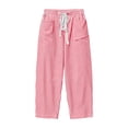 thumbnail image 5 of Vrorvz Women Striped Capris Straight Leg Loose Cropped Pants for Womens Casual Elastic Waist Summer Trousers, 5 of 5