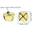 thumbnail image 2 of Uxcell Bells Craft Bells Bulk DIY Bells for Christmas Festival Decoration Party Home Silvery 50pcs Golden 0.79 Inch, 2 of 3