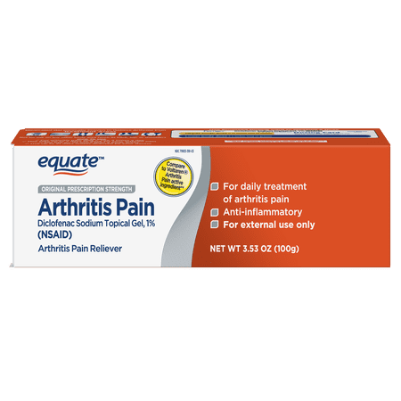 Equate Arthritis Pain Relieving Gel, Diclofenac Sodium Topical Gel, 1 Percent, 3.53 Oz