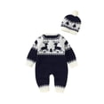 thumbnail image 6 of Kiapeise Baby’s Fawn Knitted Single-breasted Long Sleeve Jumpsuit with Hat, 6 of 10