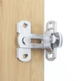 thumbnail image 3 of Huanledash Stainless Steel 90 Degree Hasp Latches Sliding Door Chain Lock Security Tool, 3 of 7