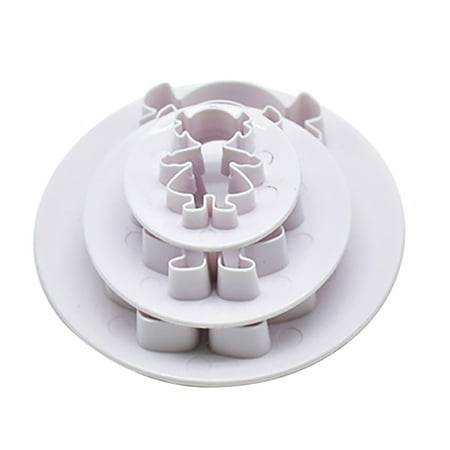 

Zlekejiko 3pc Little Girl Girl Dessert Cutting Mould Fondant Cake Printing Cutting Mould Dessert Mould DIY Baking