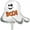Boo Ghostie, variant on PMU Halloween Pre-Inflated Balloons "Whimsical Pumpkin" 9 Inch Air-Filled Pre-inflated with a Cup and a Stick (1/Pkg) Pkg/1