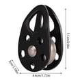 thumbnail image 3 of Climbing Swing Cheek Micro Pulley, Shoulder Pulley, Fixed Plate Micro Pulley, 20KN General Purpose Small Aluminum Rope Pulleys - for Climbing/Aloft Work/Rappelling/Rescue Etc (1PC), 3 of 7