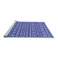 thumbnail image 2 of Ahgly Company Machine Washable Indoor Square Abstract Blue Modern Area Rugs, 3' Square, 2 of 4