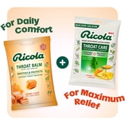 (3 pack) Ricola Throat Balm Caramel Herbal Throat Drops with Pectin, Value Pack, 34 Count