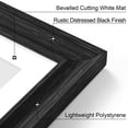 thumbnail image 4 of decorUhome 5x7 Picture Frames Set of 2, Display 4x6 Pictures with Mat or 5x7 without Mat, Wall and Tabletop Display Photo Frames, Distressed Black, 4 of 9