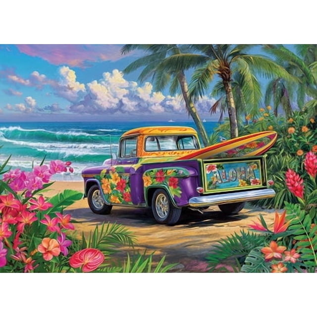 Cobble Hill Casse-Tête de 1000 Pcs - Aloha - Affiche Échantillon Incluse
