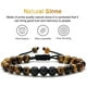thumbnail image 3 of Pulsera de ojo de tigre para hombre, pulsera de ansiedad para hombre con piedra de lava de ojo de tigre de 8 mm, pulsera ajustable para aliviar el estrés, pulsera de ojo de tigre, difusor de aceite de aromaterapia, pulsera de lava, regalo para hombre Rojo Verde, 3 of 5