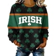 thumbnail image 7 of Womens St Patricks Day Sweatshirts Crew Neck Loose Holiday Green Print Shirts Casual Comfy Pullover Tops (S, Green R), 7 of 7