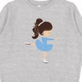 thumbnail image 3 of Inktastic Figure Skating, Ice Skating Girl, Brown Hair Youth Sweatshirt, 3 of 4
