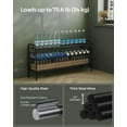 thumbnail image 4 of 3-Tier Adjustable Shoe Rack with Side Hooks - Holds 18 Pairs, Height-Adjustable Shoe Organizer, Ink Black, 4 of 6