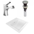 thumbnail image 1 of American Imaginations 21.5-in. W 1 Hole Ceramic Top Set In White Color - Overflow Drain Incl. AI-29988, 1 of 1