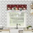 thumbnail image 5 of Abtel Kitchen Valance Cafe Tier Short Curtain Christmas Window Treatments Xmas Window Drapes Slot Top Curtain Panel Christmas Short Curtain F W:57"x H:18", 5 of 6