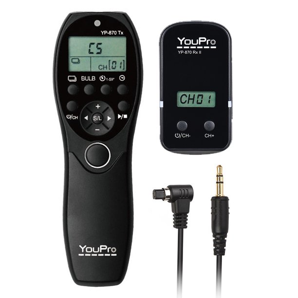 Youpro Yp 870 N3 2 4g Wireless Remote Control Lcd Timer Shutter Release Receiver 32 Channels For Canon 7d 5d 5d2 5d3 5ds 5dsr 1d Mark I Ii Iii 1ds Mark I Ii Iii 1dx 6d 50d 40d