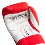 TITLE Boxing Pro Style Leather Training Boxing Gloves 3.0, 16 oz, Red/White